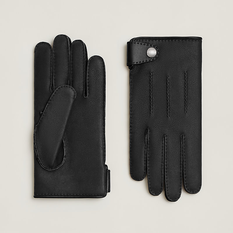 Leather on sale shearling gloves